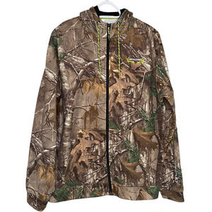 Men's Realtree Fleece Lined Full Zip Hooded Camouflage Camo Jacket Hoodie Medium